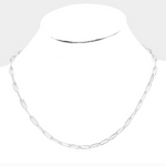 20" Open Metal Oval Link Necklace