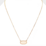 Druzy Hexagon Pendant Necklace Set