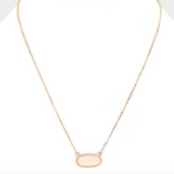 Druzy Hexagon Pendant Necklace Set