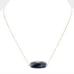 Dark Gray Stone Pendant Necklace