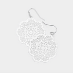 Cut Out Metal Dangle Earrings