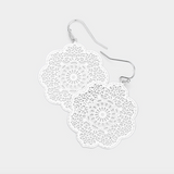 Cut Out Metal Dangle Earrings