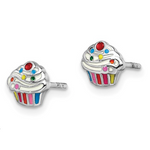 Sterling Silver Children’s Cupcake Earrings