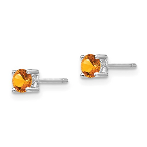Sterling Silver Genuine Citrine Earrings