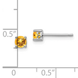 Sterling Silver Genuine Citrine Earrings