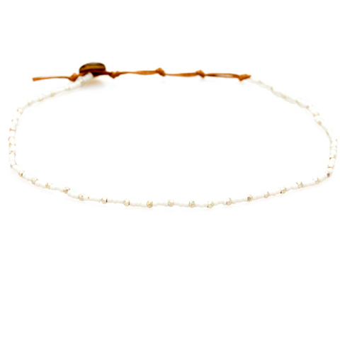 White Sand Beach Necklace or Double Wrap Bracelet