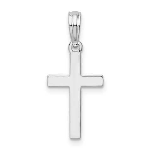 Sterling Silver Polished Cross Necklace