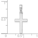 Sterling Silver Polished Cross Necklace