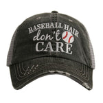 Baseball Hair Don't Care Trucker Hat