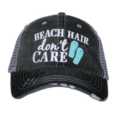 Beach Hair Don't Care Mint Trucker Hat