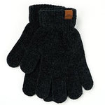 Chenille Gloves - Black