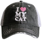 I Love My Cat Trucker Hat