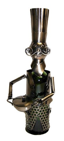 Chef with Pot Wine Bottle Holder
