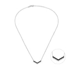 Chevron Sterling Silver Necklace