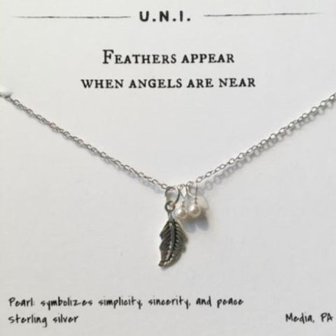 Feathers Appear When Angels Are Near Necklace
