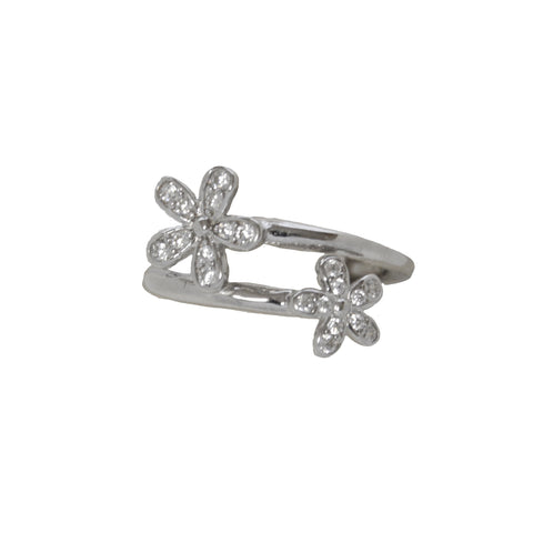 Sterling Silver Double Flower Ring