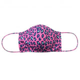 Hot Pink Leopard Adjustable Face Mask