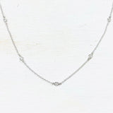 Sterling Silver CZ By the Yard Necklace