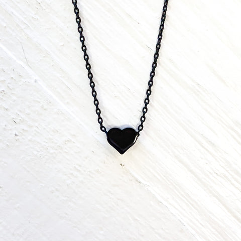 Black Fashion Heart Necklace