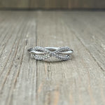 Sterling Silver Thin Studded Infinity Ring