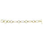 Anju Ovals and Circles Chain Link Bracelet