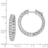 Sterling Silver CZ Inside Out Hoops