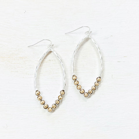 Fashion Silver and Gold Tone Dangle Earrings