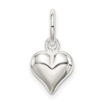 Sterling Silver Puff Heart Pendant Necklace