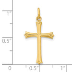 Sterling Silver Gold Plated Cross Pendant Necklace