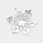 Fashion Rhinestone Snowflake Pin