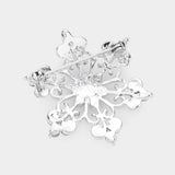 Fashion Rhinestone Snowflake Pin