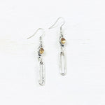 Fashion Yellow Stone Dangle Earrings