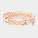 Fashion Rose Gold Adjustable Rhinestone Bracelet