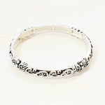 Fashion Silver Tone Stretch Bracelet