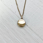 Princess Collection Gold Filled Circle Locket Necklace