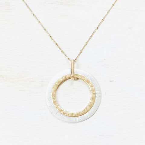 Fashion Two Tone Long Necklace