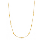 GOLD TONE MODERN BEADED NECKLACE