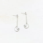 Sterling Silver Moon Dangle Earrings