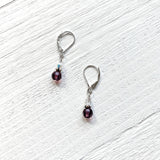 Sterling Silver February Crystal Earring