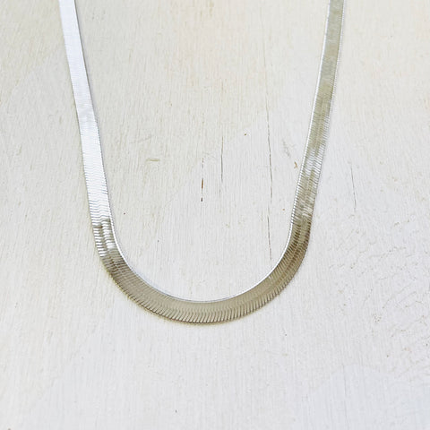 20” Sterling Silver Thick Herringbone Chain