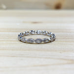Sterling Silver Marquise CZ Band Ring