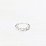 Sterling Silver Half Chain Link Ring