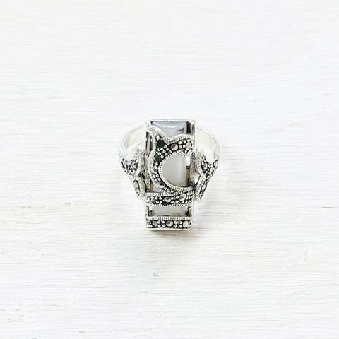 Sterling Silver Estate Marcasite Ring