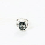 Fashion Black and Clear Stone Ring
