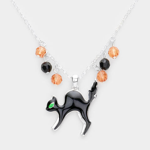 Fashion Halloween Cat Necklace