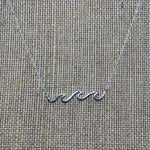 Sterling Silver Wave Bar Necklace