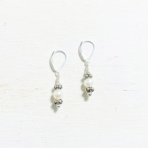 Sterling Silver Freshwater Pearl Earrings