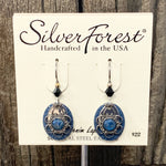 Silver Filigree w/ Denim Lapis Earrings