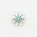 Sterling Silver Estate Flower Pin-Pendant