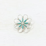 Sterling Silver Estate Flower Pin-Pendant